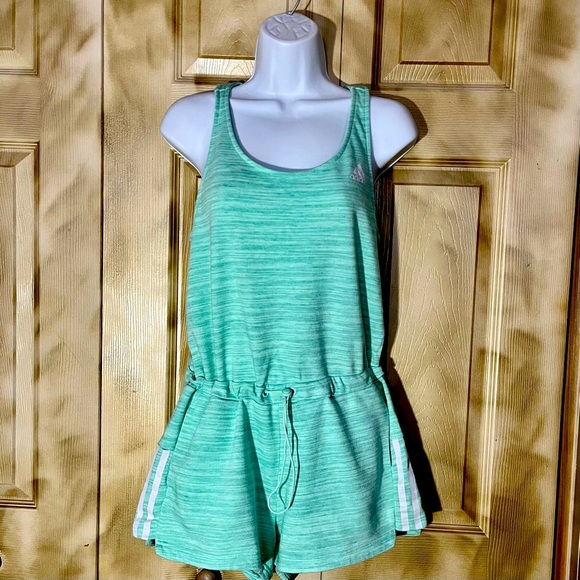 adidas Pants - Adidas romper, aqua XS cinched waist